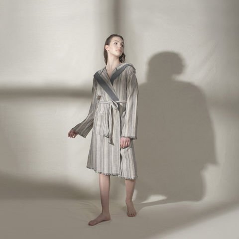 Buldan's-Adel Mını Waffle Bornoz-Siyah