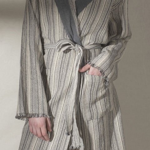 Buldan's-Adel Mını Waffle Bornoz-Siyah