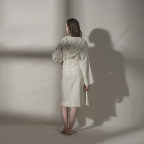 Buldan's-Adel Mını Waffle Bornoz-Ada Cayı Yesili