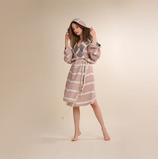 Buldan's-Quatro Bornoz-Gulkurusu-Antrasit