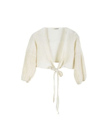 Buldan's-Ada Crop-Beyaz