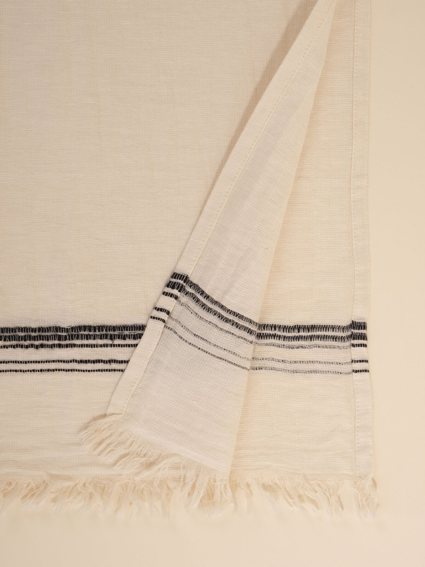 Buldan's-Marl Peştemal-Ekru/Siyah