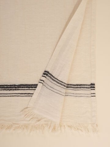 Buldan's-Marl Peştemal-Ekru/Siyah