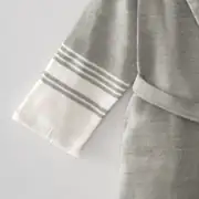 Erva Kadın Bornoz Organik Pamuk Keten Haki